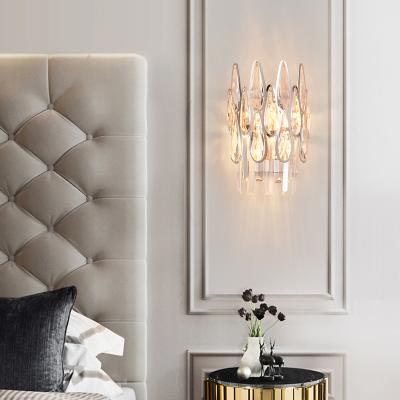 China Living Room 40w K9 Decorative Crystal Indoor Led Wall Lamp Luxury Hot Selling Indoor Luxury for sale