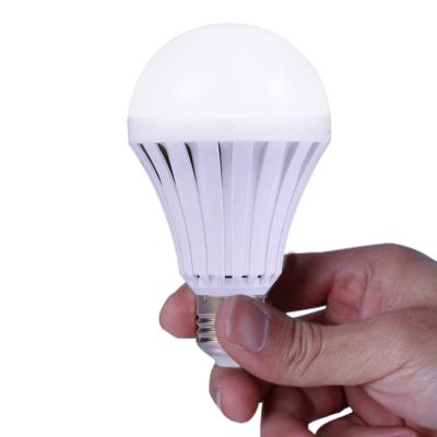 China Residential Hot Sale Ac85-265v 5w 7w 9w 12w E27 Auto Charging Intelligent Rechargeable Emergency Led Bulb Light for sale