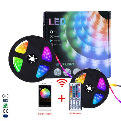 China Wholesale Cheap LANDSCAPE Smart Wifi Flex Outdoor 12v 5m Flexible Waterproof Led Smart Strip Lights 2835 5050 Smd RGB for sale