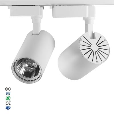 China Modern Cob Led Track Lighting Retail Shop Foyer Lamp Spot Lighting Fixtures 12w 20w 30w 40w Linear Magnetic Rail Track Light for sale