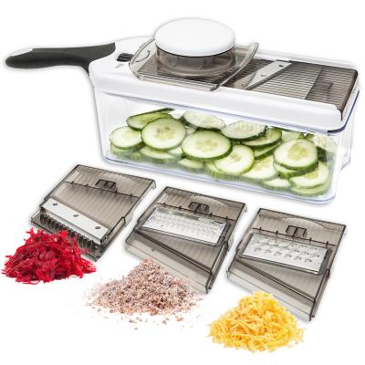 China Viable Adjustable Stainless Steel Slicer Vegetable Mandoline  Fruit Slicer for sale