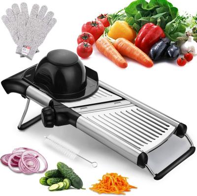 China Multi Functional Stainless Steel Slicer Easy Use Mandoline Vegetable Slicer for sale