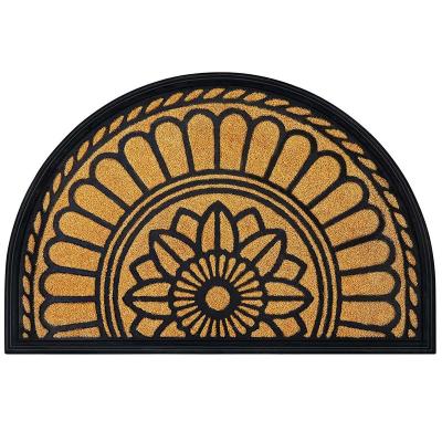 China Washable Half Round Rubber Door Mat Front Door Mats Outdoor Mat  Home Mats Outdoor Door Mats Outdoor  Fall Door for sale