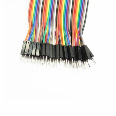 China Dupont Rainbow Cable Assembled 10cm Pin 40 Jumper Wire Female Electronic to Female Male Arduino Dupont Line for sale