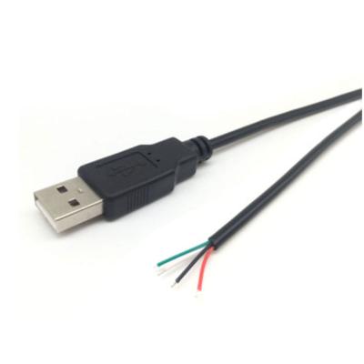 China Electronic USB 2.0 One Male To Open End Bare Cable Tinned Copper Solder Cable for sale