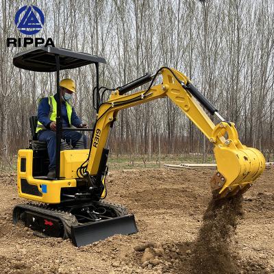 China Earthmoving Machinery Mini Excavator China Rippa Excavators Minibagger 1 Ton Micro Mini Excavator R319 1 Ton Mini Digger for sale