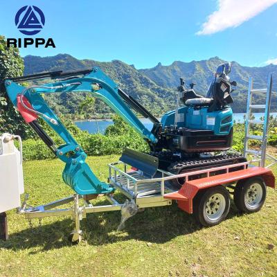 China Truck Trailer Rippa's Farm Mini Excavator Dump Car Trailers for sale