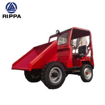 China Garment Shops Rippa 1 Ton Off Load Site Dumper 4 Wheel Dump Truck Wheel Loader for sale