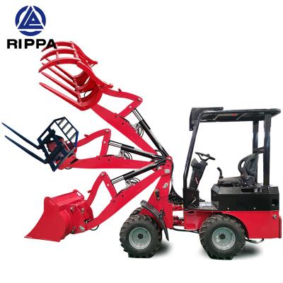 China Rippa Hotels 1 1.2 Ton Small Electric Mini Wheel Loaders for sale