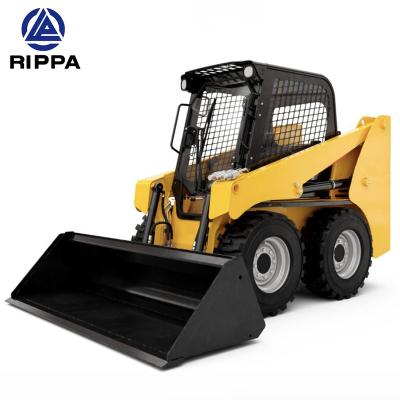 China Hotels Rippa Mini Wheel Loader Machinery Skid Steer Earthmoving Loader for sale