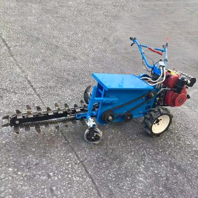 China Farms Agricultural Handheld Multi Functional Chain Digger Trencher Small Trencher for sale