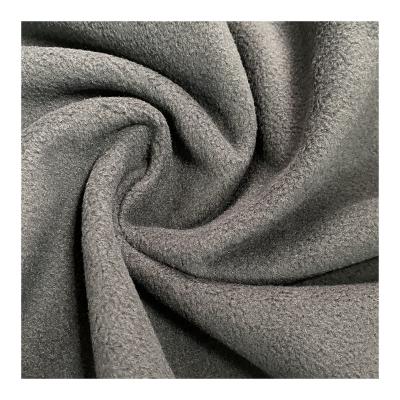 China Stretch Customized Solid Color Plain Knitted Winter Fabric Fleece For Clothes for sale