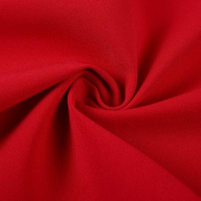 China Double Faced China Supplier Recommend Product Stretch 95% Polyester 5% Spandex Red Plain Weave Fabric for sale