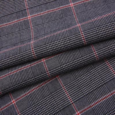 China 2022 Anti Static Hot Selling Custom Woven Linen Rayon Spandex For Check Shirts Printed Stretch Fabric for sale