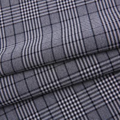 China Stretch low price 2022 wholesale custom plain woven check pattern polyester rayon fabric for sale