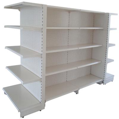 China Custom Production Double Sided Gondola Shelves Double Sided Supermarket Shelf for sale