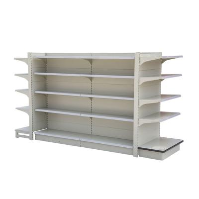 China Supermarket double sided wall retail manufacturer steel store shelf for sale