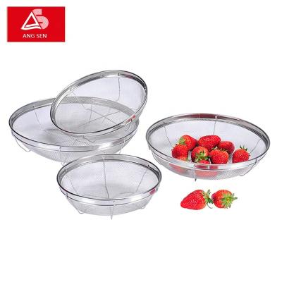 China Sustainable Reasonable Price Stainless Steel Kitchen Rice Basket for sale