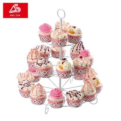 China Hot Sale Wholesale 3 Tiers Sustainable Cupcake Stand Wedding Cupcake Stand for sale