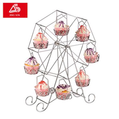 China Newest Viable With Ferris Wheel Cupcake Stand 8 Cup Wholesale Price for sale