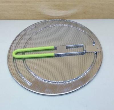 China Viable grease splatter screen with collapsible silicone handle for sale