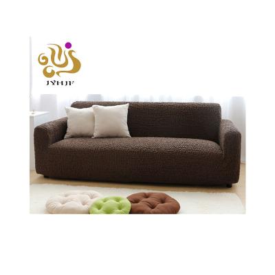 China Hot Sale Elastic Breathable Sectional Recliner Comfort Fit Sofa Set Covers Spandex In 3 1 1 Brown for sale