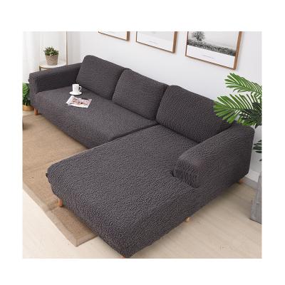 China Wholesale Elastic Breathable Comfort Living Room Waterproof Super Soft Stretch Sofa Cover L Shape Spandex Sectional Sofa Cover for sale