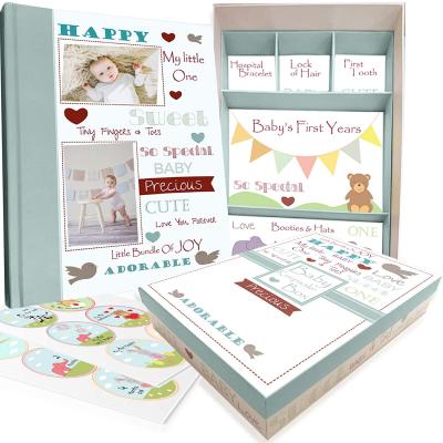 China Baby's First Year Photo Album Diary Scrapbook To Beautiful Baby Memory Book Gender Neutral For Boys And Girls for sale