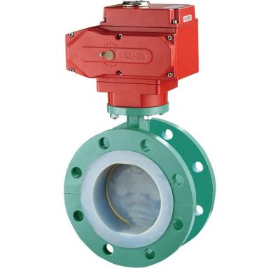 China General Design Unique Hot Sale Electric Single Flange Double Flange Fluorine Bushed Butterfly Valve for sale