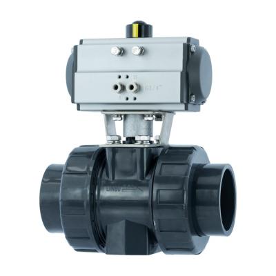 China New General Type 2 Way Union PVC Ball Valve Good Price Plastic Double Cpvc for sale