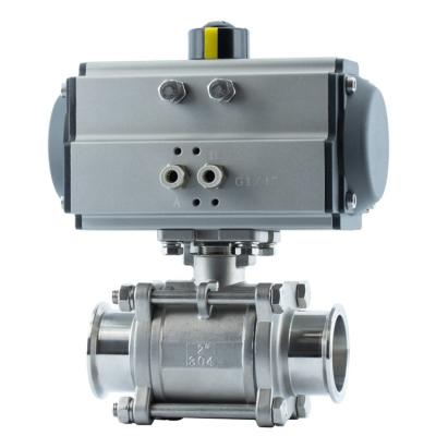 China General Special Design L/T Type Flange 3 Way Pneumatic Ball Valve Widely Used for sale