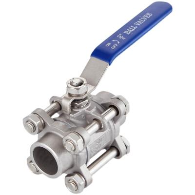 China General Industrial High Quality Hot-selling Manual Welded Three Piece Ball Valve for sale