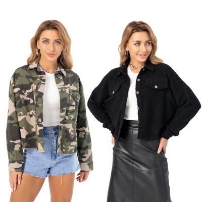 China Women Clothing Winter Cotton OEM Spring Blouse Jacket Blazer Sport Viable Casual Casual Camouflage Touch Up Jacket for sale