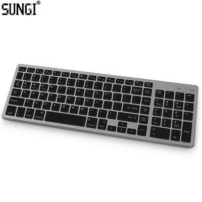 China Ergonomic Slim Wireless Keyboard BT Keyboard Normal Rechargeable Multimedia with Digital Pad for iPad Phone Huawei Tablet for sale