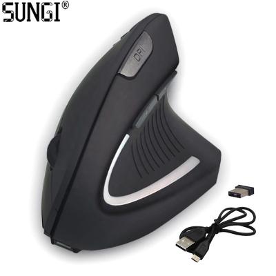 China 6D SUNGI USB Rechargeable Wireless Mouse 2.4GHz Ergonomic Vertical Wireless Mouse Anti-Skid Optical Mice for sale