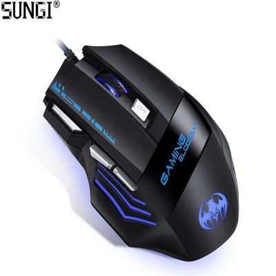 China Cheap Custom Wired Gaming Mouse Gaming With RGB Led Lights Drivers USB 7D Optical Gaming Mouse For PC Laptop Computer for sale