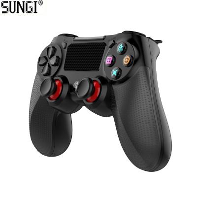 China Ergonomic LED Indicator Wireless Controller Touch Buttons Gamepad Game Remote Controller Compatible with PC Laptop Android PS4 for sale