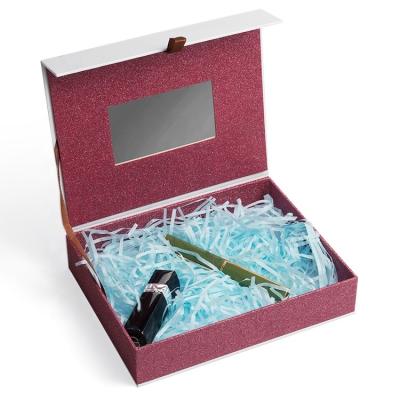 China Recyclable high quality gift box with mirror cosmetic box with mirror cosmetic storage box with mirror for sale