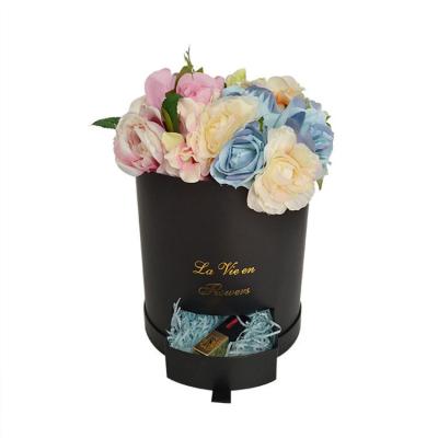 China New Design Good Quality Handmade Flower Box Flower Gift Box Round Flower Box for sale