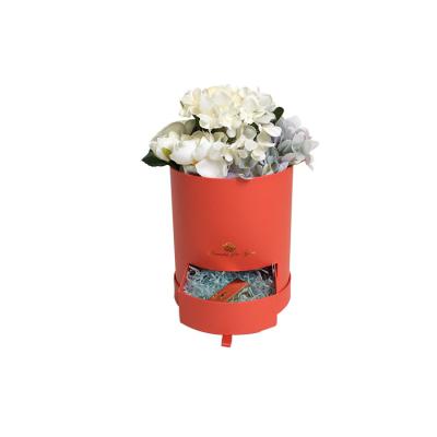 China Factory Handmade Hot Sales Style Flower Box Round Round Hat Boxes With Lids Boxes For Roses Packing for sale