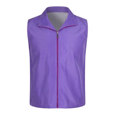 China DIY logo cheap slim colorful 100% polyester anti-pilling waterproof vest with pockets for sale