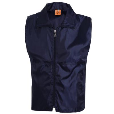 China Anti-pilling Custom Logo Printing Plain Navy Blue Vest for sale