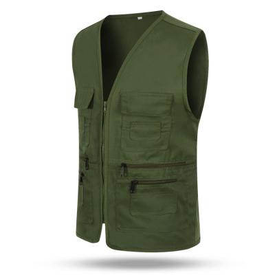 China Anti-Wrinkle 65 Poly Cotton 35 Single Work Anti-Pilling Multi Pocket Travel Vest for sale