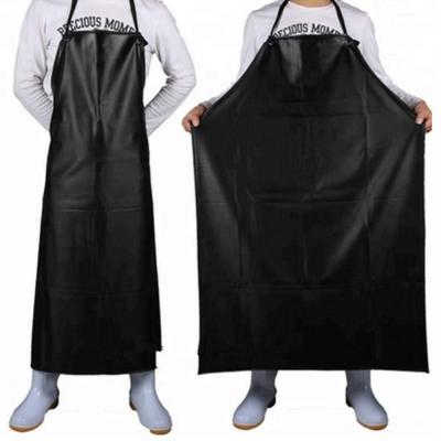 China Industrial Waterproof Black Drink / Food Butcher PVC Aprons For Men for sale