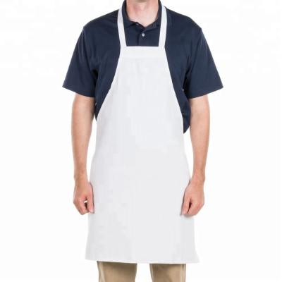 China 100% Plain White Cotton Cooking Drinks / Food Long Aprons for sale