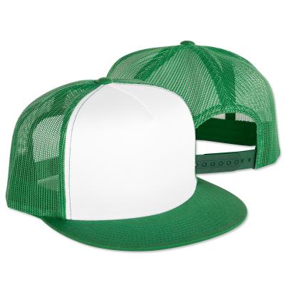 China JOINT White Mesh Cheap Moss Green White Trucker Hat for sale