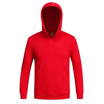 China Anti-Wrinkle Long Sleeves Red Hooded 100%cotton Long Hoodies for sale