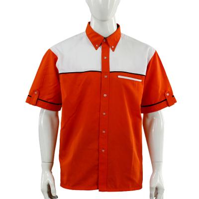 China Contrast Color Contrast Color Orange White Short Sleeve Tag Workwear Uniform for sale