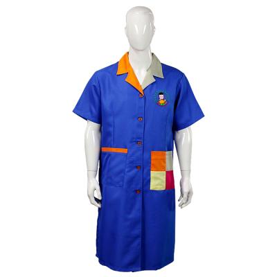 China Eco - Friendly Short Sleeve Cotton Blue School Uniforms Coat for sale