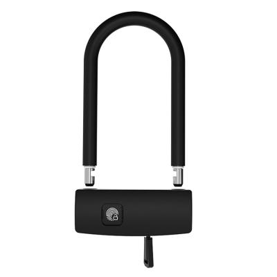 China U-lock Fingerprint Bicycle Lock U5 Anti-theft Intelligent Door Lock Double Door Smart Glass Plug-in Shop Door Lock for sale